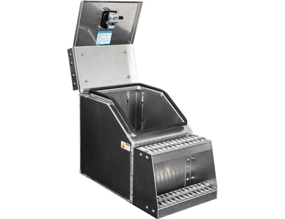 Buyers Products 28-in x 24-in x 19-in Smooth Aluminum Step Box Truck Tool Box 1705285