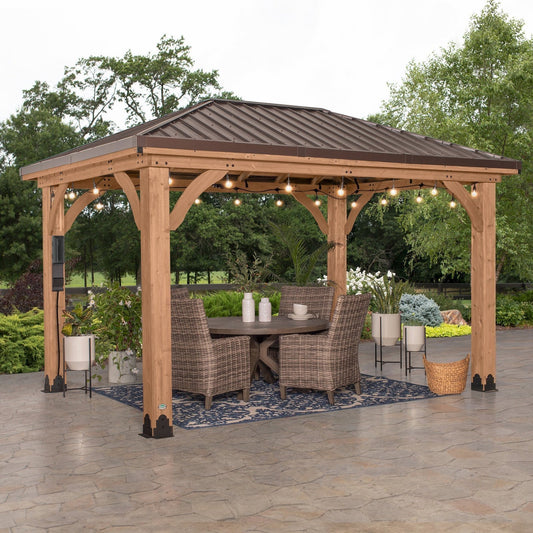 Cordova 14×10 Outdoor Gazebo with Steel Frame and Weather-Resistant Canopy