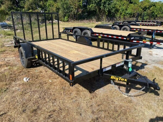 Big Tex 35SA-14BKRSX Single Axle ATV Trailer 83″x14′ Black