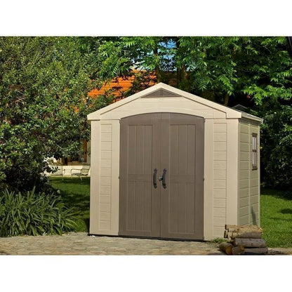 Factor 8 ft. W x 6 ft. D Plastic Storage Shed