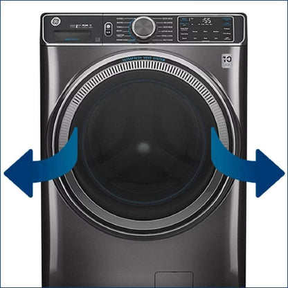 GE – 4.8 CuFt High-Efficiency Stackable Smart Front Load Washer w/UltraFresh Vent System & Microban Antimicrobial Technology – White on white